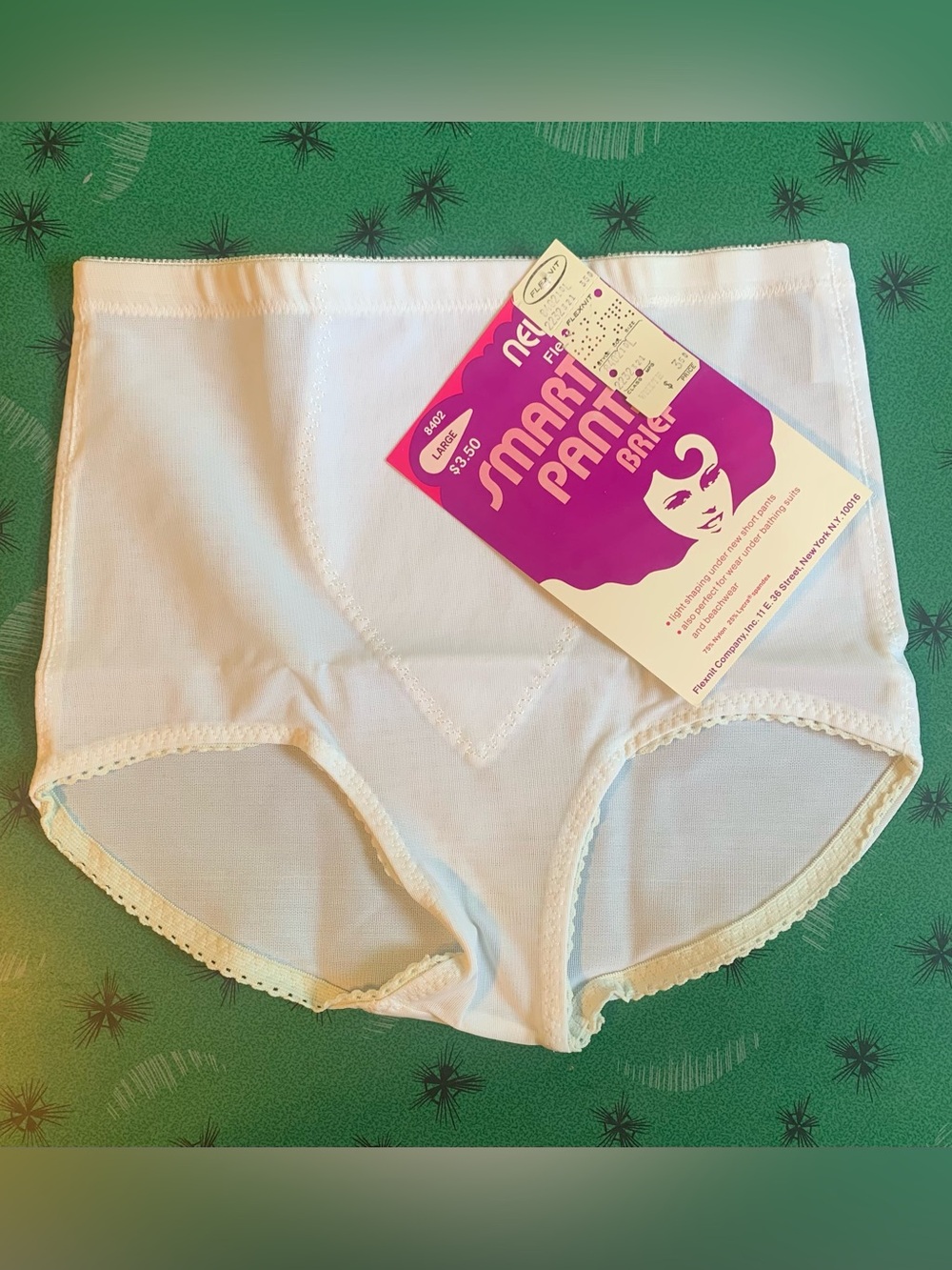 Vintage Flexnit Smarty Pants Brief Panties NWT Size Large Shaping 1970s Granny